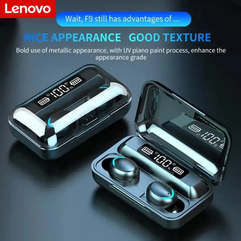 Earphones - Lenovo F9 Bluetooth Kabellose Kopfhörer -