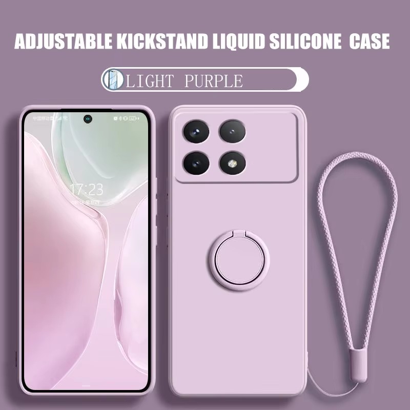Liquid Silicone Magnetic Phone Case - Luxus Flüssigkeit Silikon Magnetische Halter Stehen
