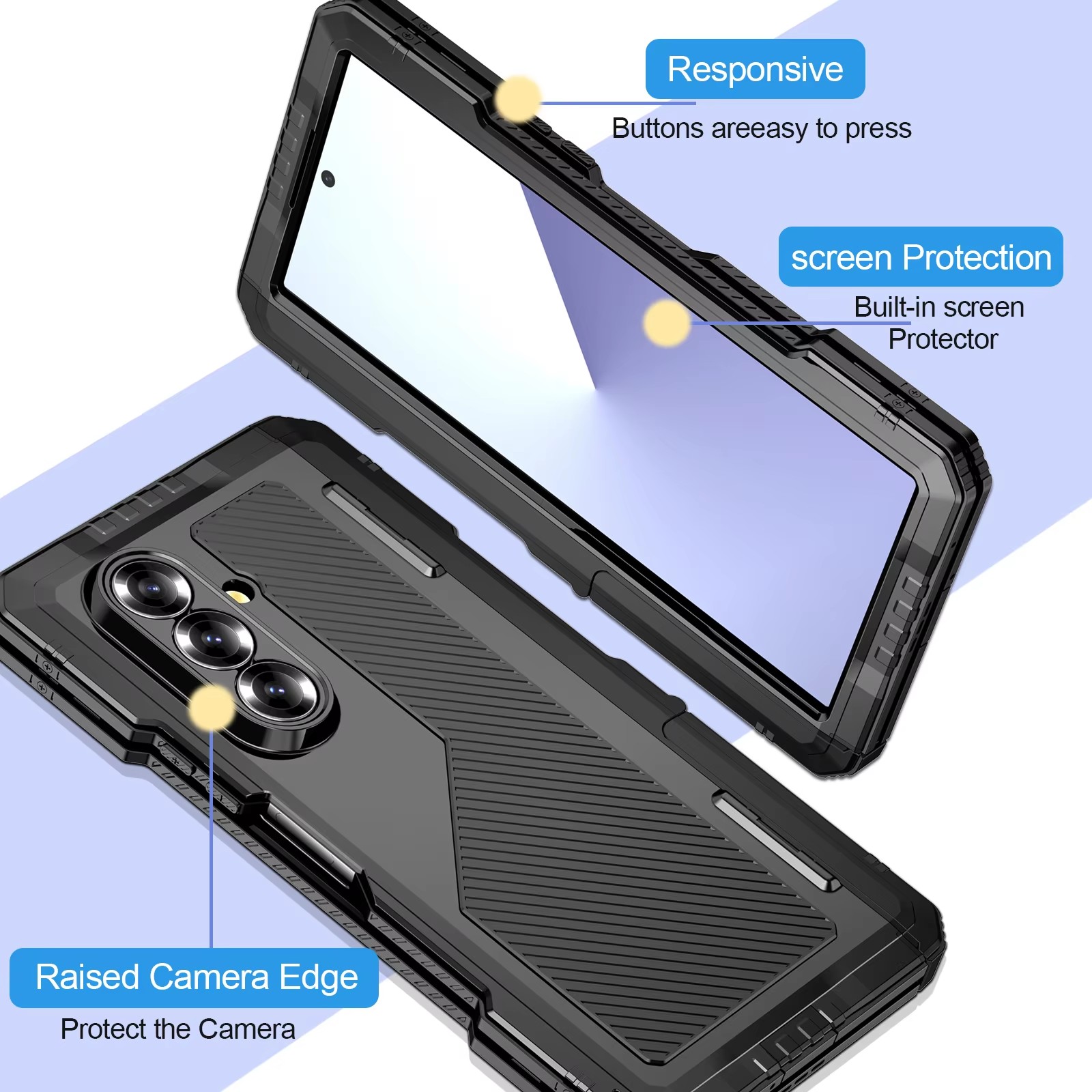 Heavy Duty 360 Full Body Protective Case - Für Saumsung Z Fold 7, 6,