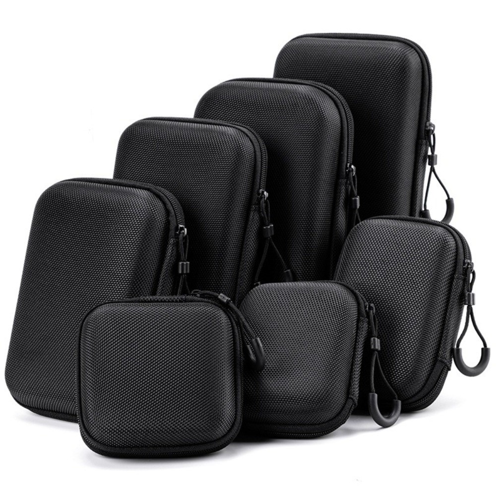 Earphones - Robuste Hartschalen-EVA-Aufbewahrungsbox, schwarze Mini-Tasche, Tragetasche, tragbarer